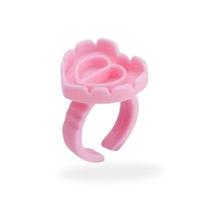 Roze wimper lijm ringen (20 stuks)